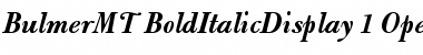 Bulmer MT Bold Italic Display Font