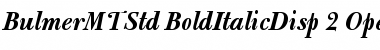 Bulmer MT Std Bold Italic Display