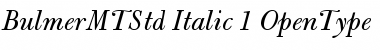 Bulmer MT Std Italic Font