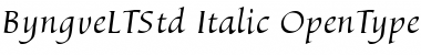 Byngve LT Std Italic Font
