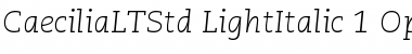 Caecilia LT Std 46 Light Italic Font