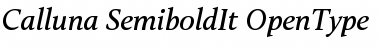 Calluna SmBd Italic Font