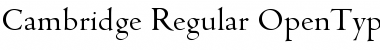 Cambridge-Regular Regular Font