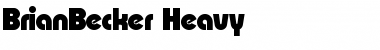 BrianBecker-Heavy Font