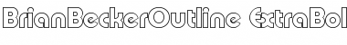 BrianBeckerOutline-ExtraBold Regular Font