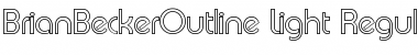 BrianBeckerOutline-Light Font