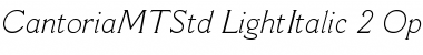 Cantoria MT Std Light Italic Font