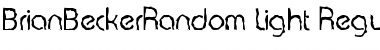 BrianBeckerRandom-Light Font