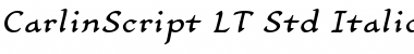 CarlinScript LT Std Italic Regular Font