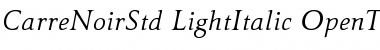 Carre Noir Std Light Italic