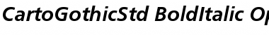 CartoGothic Std Bold Italic Font