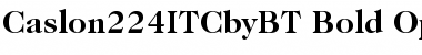 ITC Caslon No.224 Bold Font