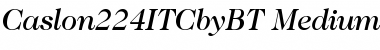 ITC Caslon No.224 Medium Italic Font