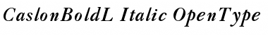 CaslonBoldL-Italic Font