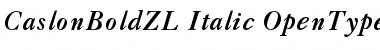 CaslonBoldZL-Italic Font