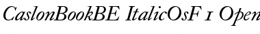 Caslon Book BE Italic Oldstyle Figures Font