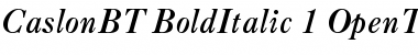 Caslon Bold Italic