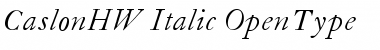 CaslonHW-Italic Font