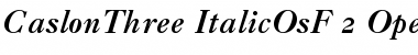 Caslon 3 Italic Oldstyle Figures Font