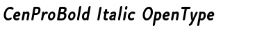 Cen Pro Bold Italic Font