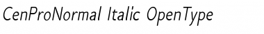 Cen Pro Normal Italic Font