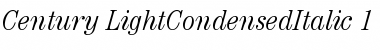 ITC Century Light Condensed Italic Font