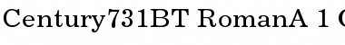 Century 731 Regular Font