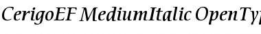CerigoEF MediumItalic Font
