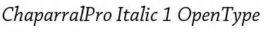 Chaparral Pro Italic Font