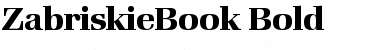 ZabriskieBook Font