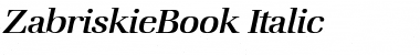 ZabriskieBook Italic