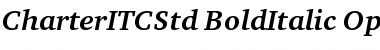 Charter ITC Std Bold Italic Font
