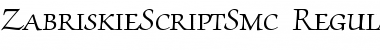 ZabriskieScriptSmc Regular Font