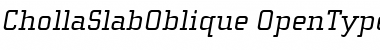 ChollaSlab Oblique Font