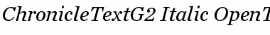 Chronicle Text G2 Italic Font