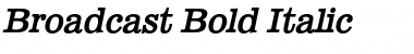 Broadcast Bold Italic Font