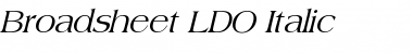 Broadsheet LDO Italic