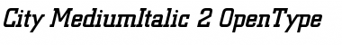 Berthold City Medium Italic Font