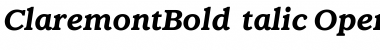 ClaremontBoldItalic Font
