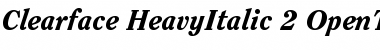 ITC Clearface Heavy Italic Font