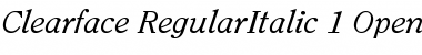 ITC Clearface Regular Italic