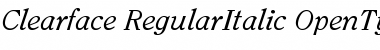 ITC Clearface Italic Font