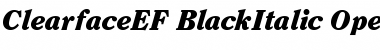 ClearfaceEF-BlackItalic Font