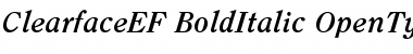 ClearfaceEF-BoldItalic Font