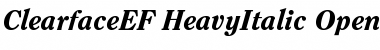 ClearfaceEF-HeavyItalic Font