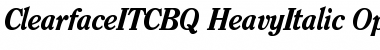 Clearface ITC BQ Regular Font