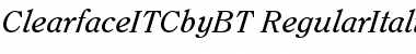 ITC Clearface Regular Italic Font