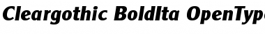 Cleargothic-BoldIta Font