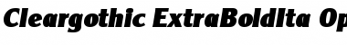 Cleargothic-ExtraBoldIta Font