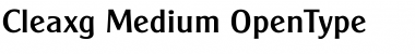 Cleaxg Medium Font